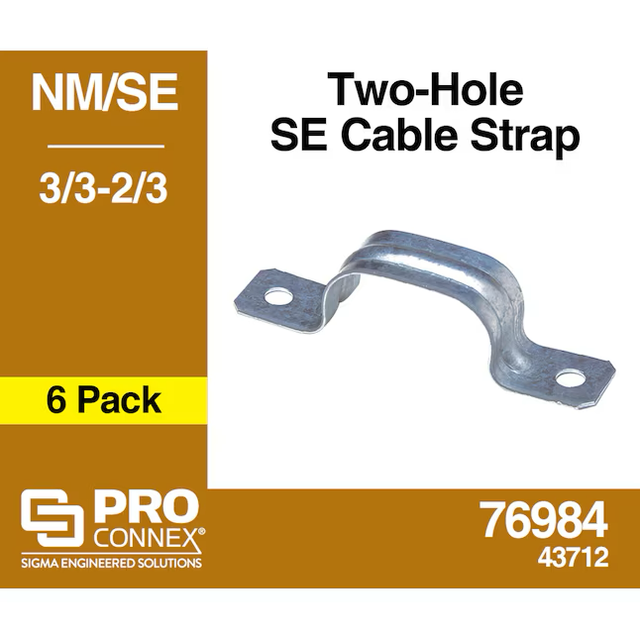 Sigma ProConnex Zinc-plated Steel Two-hole Strap Conduit Fittings (6-Pack)