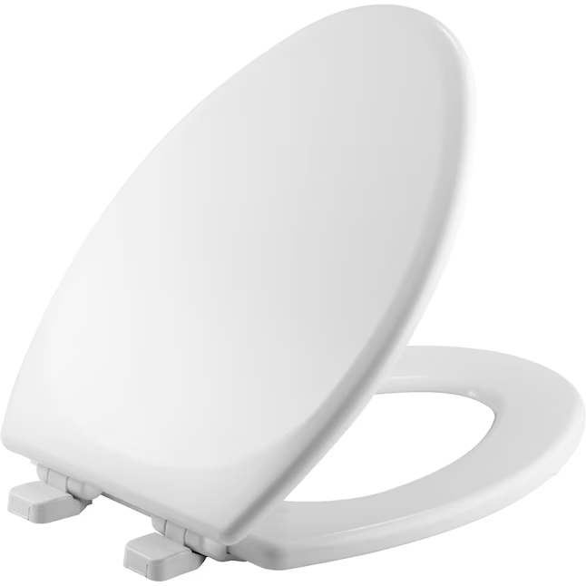 Mansfield Wood White Elongated Soft Close Toilet Seat