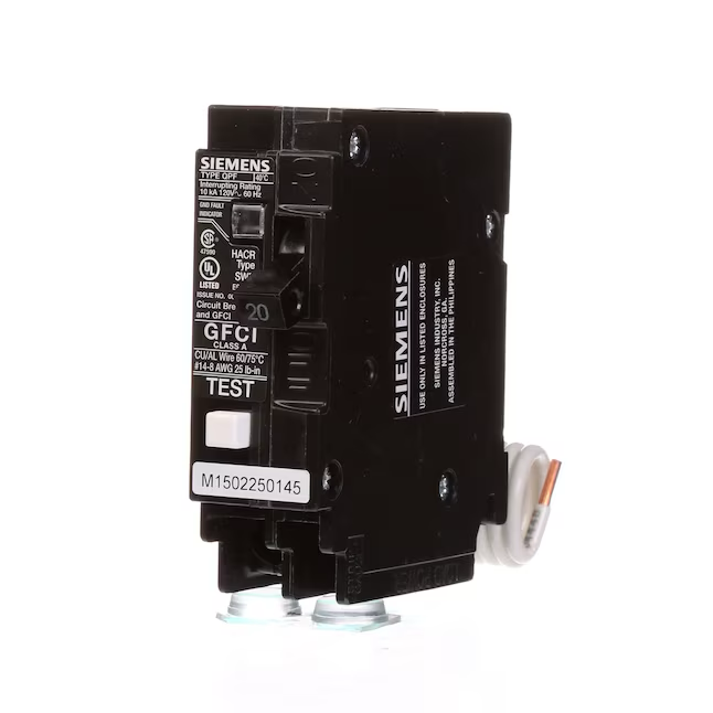 Siemens 20-Amp 1-Pole GFCI Circuit Breaker