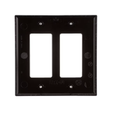 Eaton 2-Gang Midsize Brown Polycarbonate Indoor Decorator Wall Plate