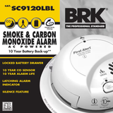 First Alert Brk 10-Year Battery Hardwired Combination Smoke and Carbon Monoxide Detector