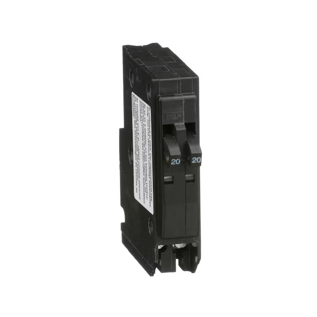 Square D QO 20-amp/20-amp 1-Pole Tandem Circuit Breaker