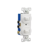 Eaton 15-Amp Single-Pole/3-Way Combination Light Switch, White