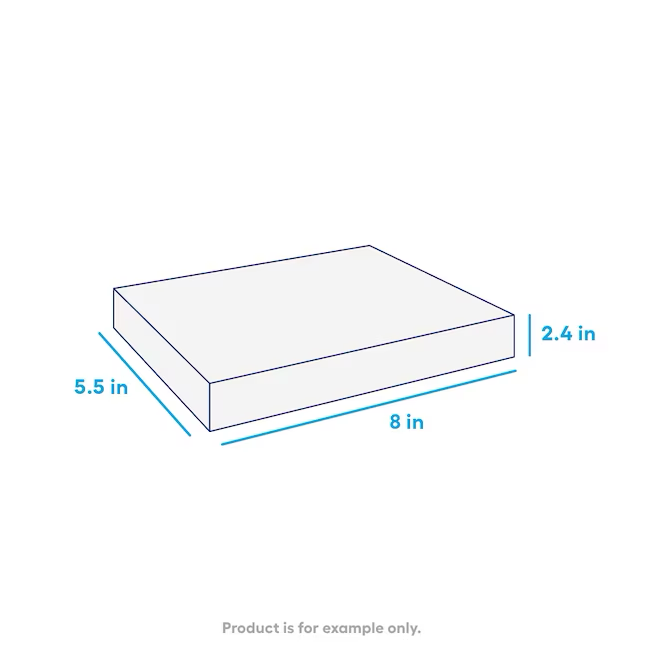 24 Zoll L x 16 Zoll B x 2 Zoll H Rechteckiger Duncan-Beton-Terrassenstein