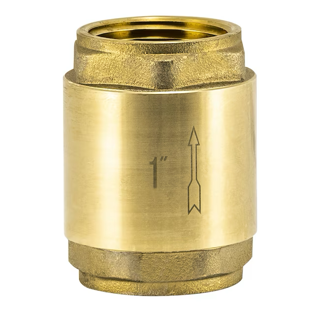 EZ-FLO Brass 1-in Iron Pipe Size In-line Check Valve