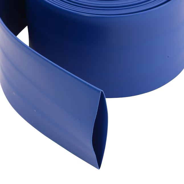 EZ-FLO 1-1/2-in ID x 15-ft PVC Blue Flat Discharge Hose