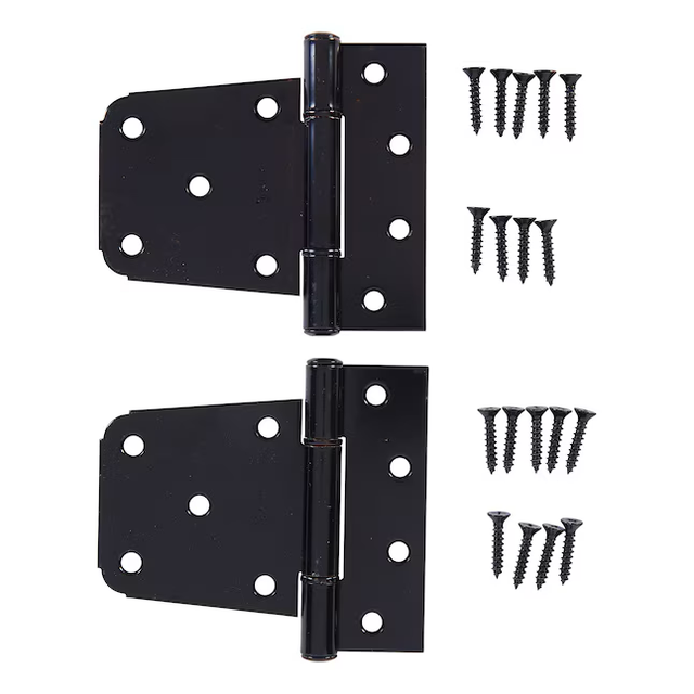 National Hardware 2-Pack 3-1/2-in Black Gate Hinge