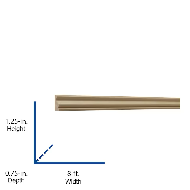 Ornamental Mouldings 3/4-in x 1-1/4-in x 8-ft Colonial Unfinished White Hard Wood Shoe Moulding