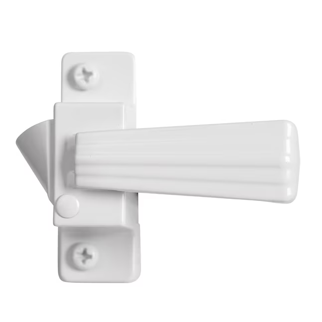 WRIGHT PRODUCTS Kit de herrajes para puerta contra tormentas y mosquitera con botón pulsador de metal fundido a presión blanco ajustable de 1,8 pulgadas