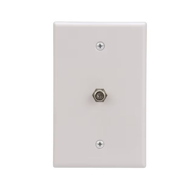 Eaton 1-Gang Midsize White Plastic Indoor Wall Plate