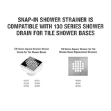 Oatey 4-1/4-in Snap-Tite Square Rubbed Bronze Strainer