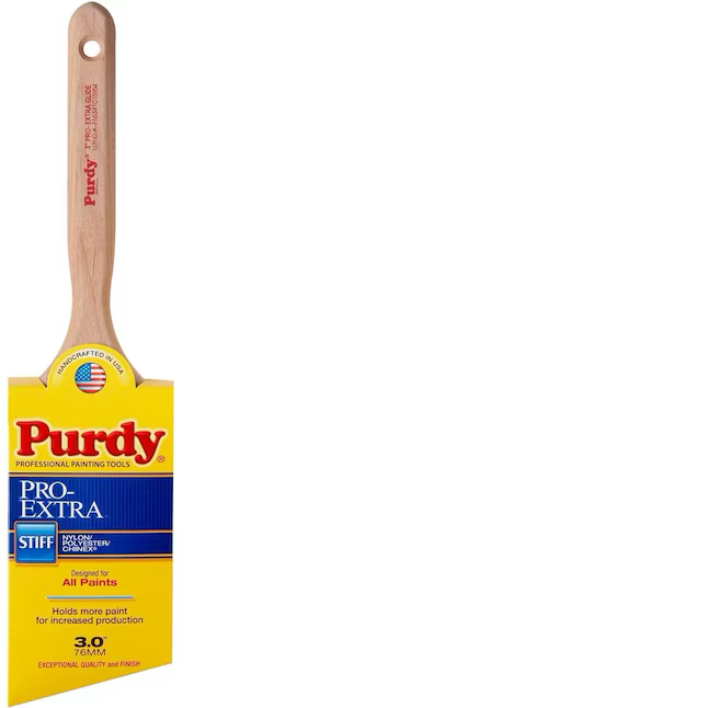 Purdy Pro-Extra Glide 3-in Reusable Nylon- Polyester Blend Angle Paint Brush (Trim Brush)