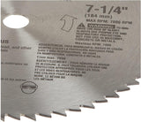 Hoja de sierra circular DeWalt, 7 1/4 pulgadas, 68 dientes, corte de metal