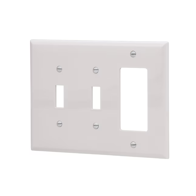 Placa de pared decorativa/de palanca para interiores de policarbonato blanco de tamaño mediano de 3 unidades Eaton