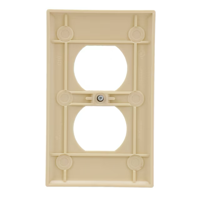 Eaton 1-Gang Standard Size Ivory Plastic Indoor Duplex Wall Plate (10-Pack)