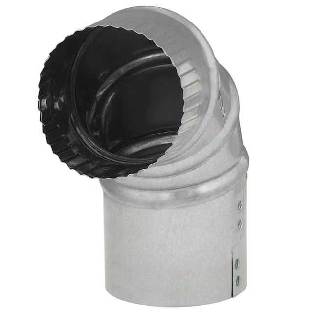 IMPERIAL 3-in 30 Gauge Galvanized Steel Round Adjustable 90 Degree Duct Elbow