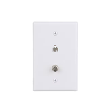 Eaton 1-Gang Midsize White Thermoplastic Indoor Wall Plate