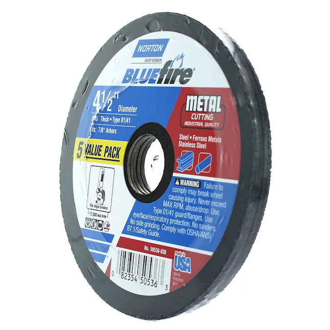 Norton Bluefire 5-Pack 4.5-in Bonded Abrasive Cut-off Wheel