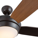 Fanimation Studio Collection Aire Drop 52-in Aged Bronze Integrated LED Indoor Ceiling Fan with Light and Remote (5-Blade)