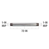 Southland 1-in x 72-in Galvanized Pipe