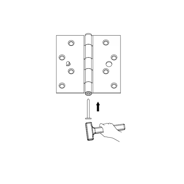 RELIABILT Silent 4-in H Matte Black Security Interior Door Hinge (3-Pack)