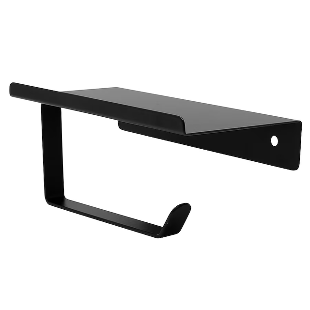 Style Selections Matte Black Wall Mount Single Post Toilet Paper Holder