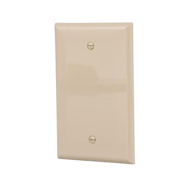 Placa de pared en blanco para interiores de policarbonato color marfil mediano de 1 unidad Eaton