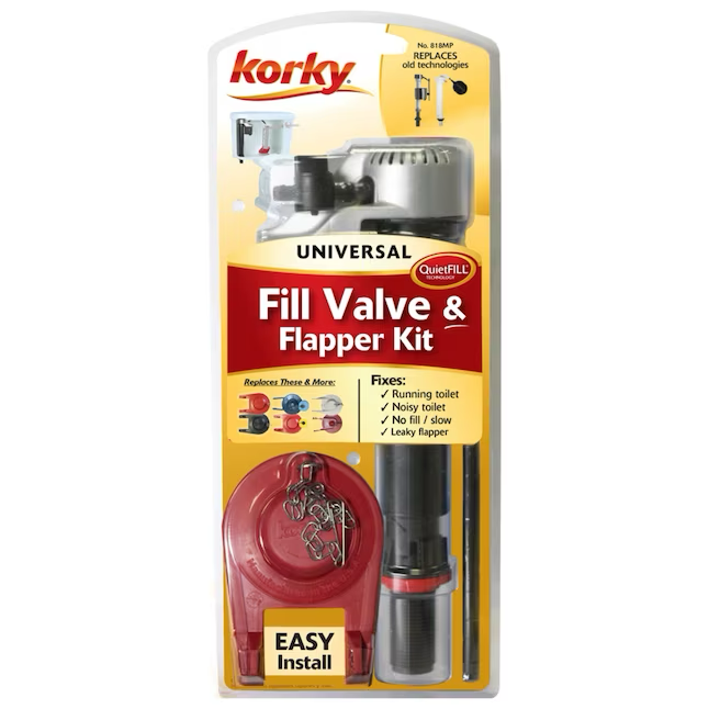 Korky Universal Toilet Fill Valve and 2-in Flapper Kit