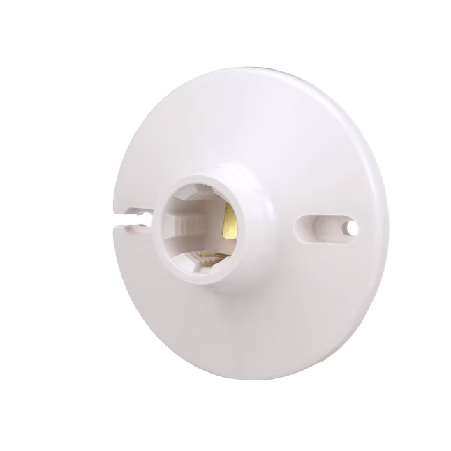 Eaton 660-Watt Plastic Keyless Ceiling Socket, White