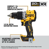 Kit DEWALT 20V MAX XR HD-Impact con 2 baterías, cargador y bolsa de herramientas