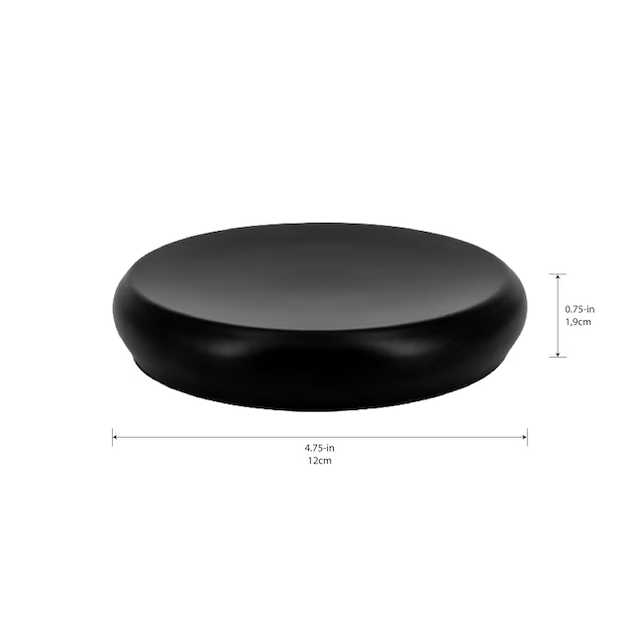 allen + roth Matte Black Stainless Steel Soap Dish