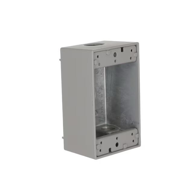 Caja eléctrica rectangular Hubbell Bell de 1 unidad, de aluminio, resistente a la intemperie, para trabajos nuevos o antiguos