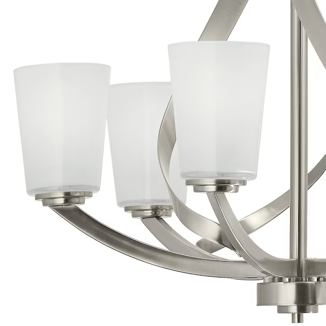 Kichler Layla 6-Light Brushed Nickel Transitional Dry Rated Chandelier