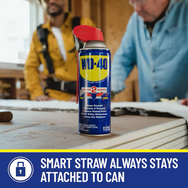 WD-40 Original WD-40 Formula, Multi-Purpose Lubricant 8-fl oz Spray with Smart Straw, Convenient Twin Pack