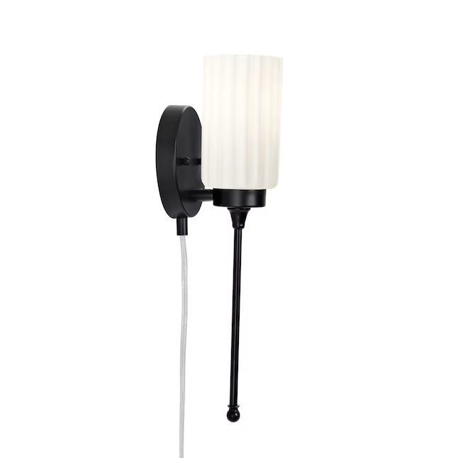 Kichler Thelma Aplique de pared negro mate con 1 luz de 5 pulgadas de ancho