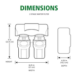 A.O. Smith 2-Stage Carbon Block Under Sink Water Filtration System with Brushed Nickel Faucet