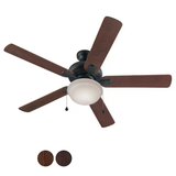 Harbor Breeze Caratuk River 52-in Bronze Indoor Ceiling Fan with Light (5-Blade)