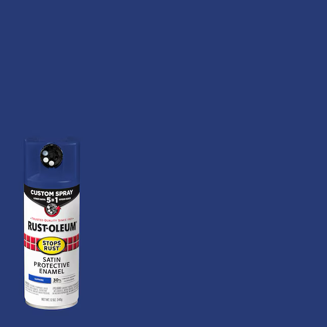 Pintura en aerosol Rust-Oleum Stops Rust, paquete 5 en 1, color zafiro satinado (peso neto: 12 oz)