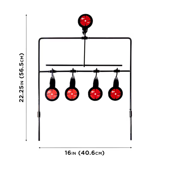 EZ Aim Caldwell Rimfire Steel Spinner Target Stand, 5 Targets, 0.22 Caliber, EZ Aim, Portable & Durable
