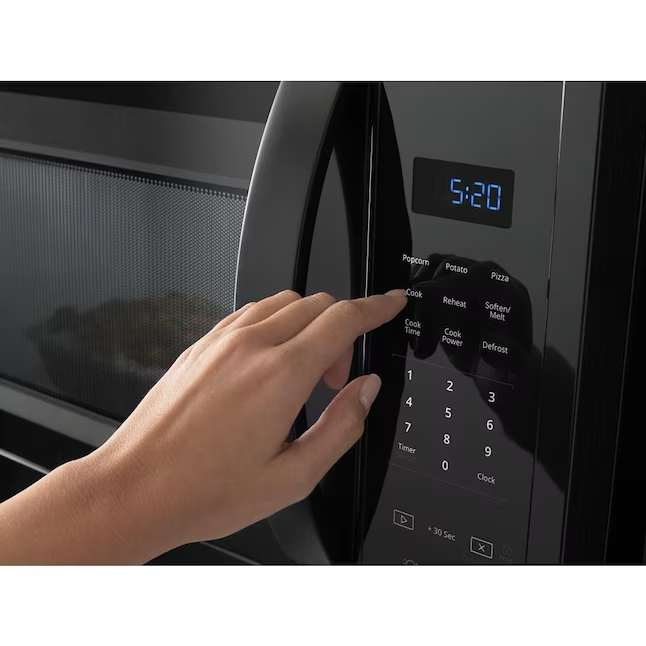 Whirlpool 1.7-cu ft 1000-Watt Over-the-Range Microwave (Black)