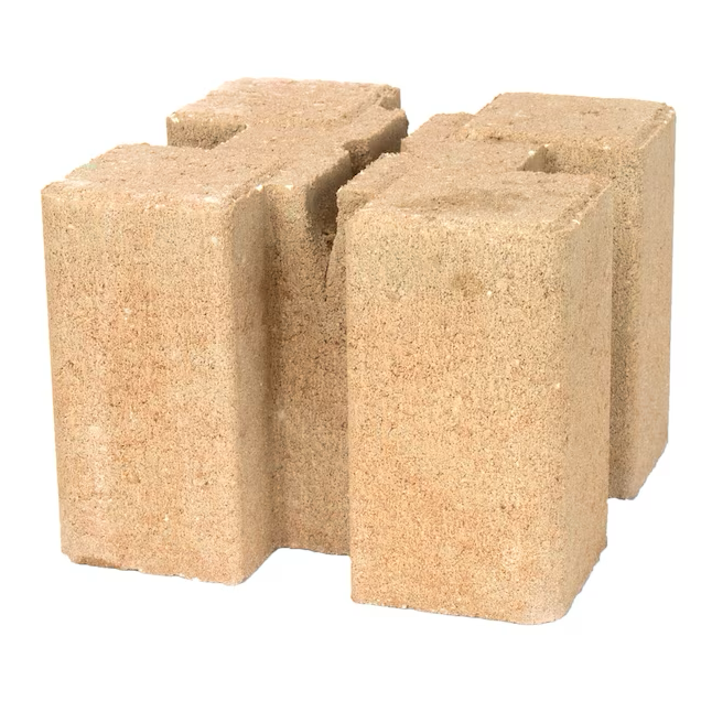 Oldcastle 5.5-in H x 7.75-in L x 7.75-in D Tan Concrete Retaining Wall Block