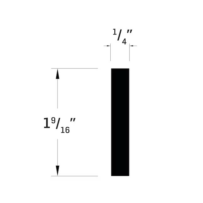 Royal Building Products Divisor de celosía de PVC blanco de 1/4 pulg. x 1-1/2 pulg. x 8 pies