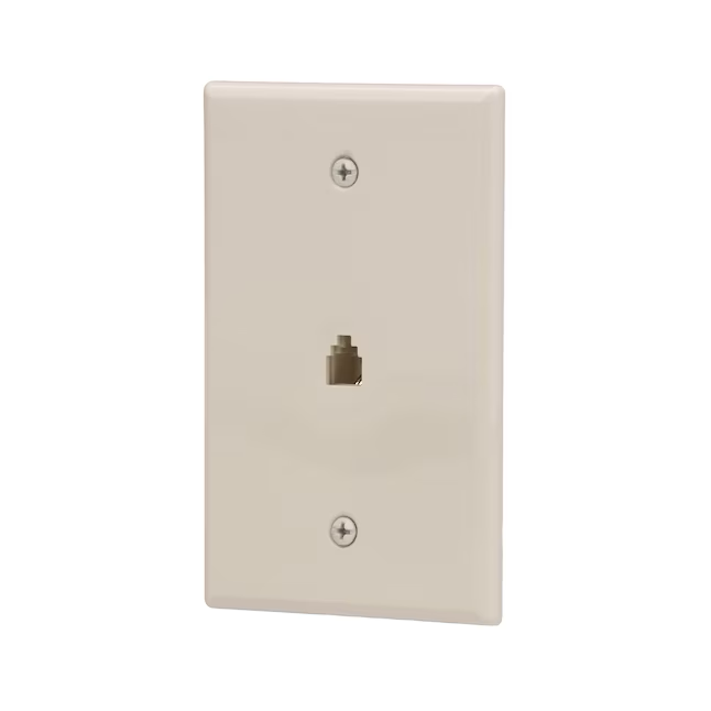 Eaton 1-Gang Midsize Light Almond Thermoplastic Indoor Wall Plate