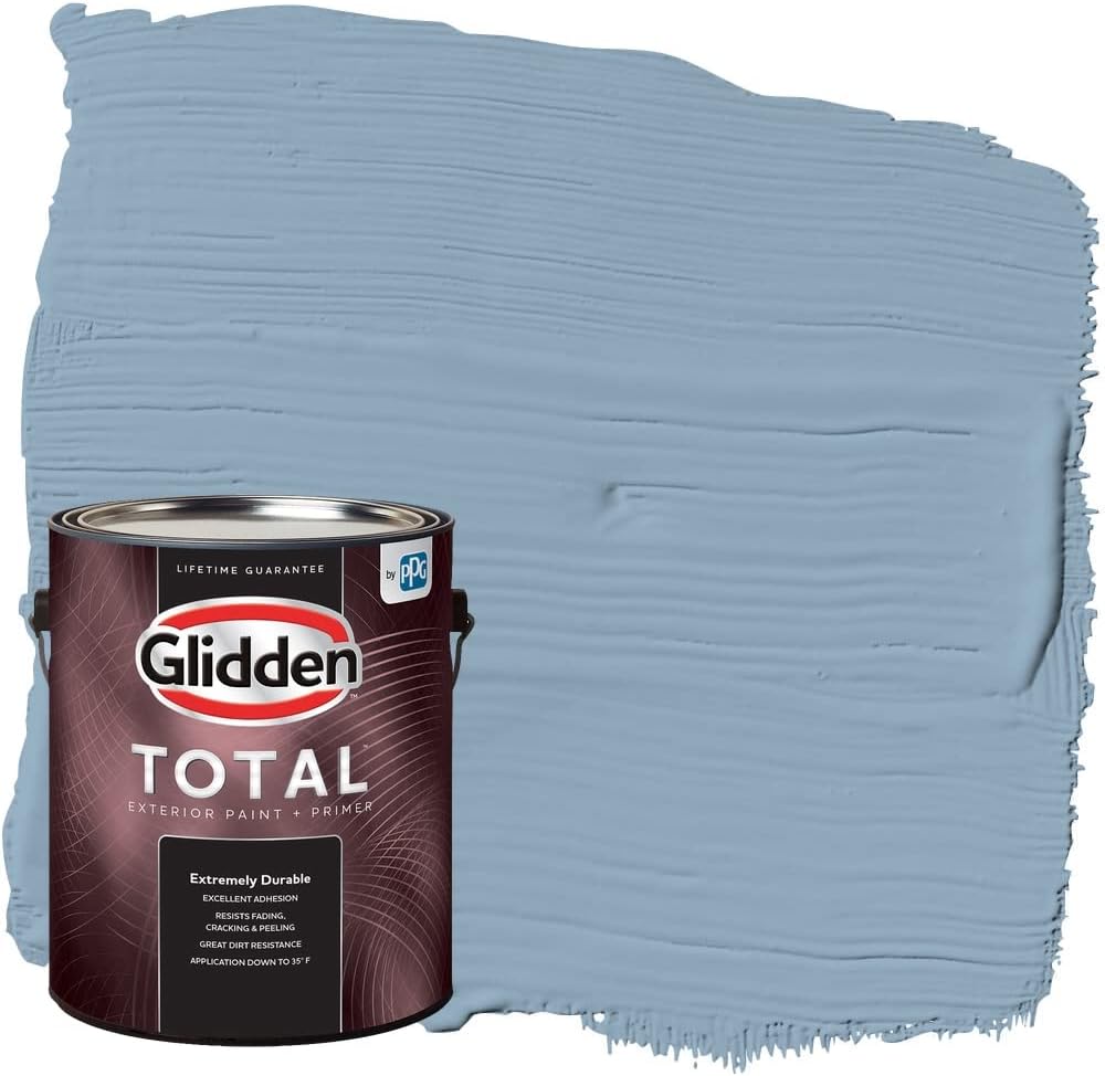 Glidden Total Exterior Paint & Primer Semi-Gloss, Dresden Dream