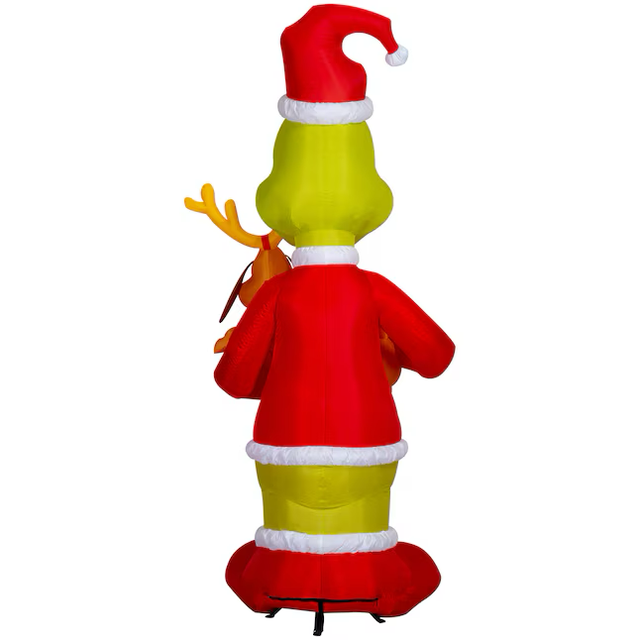 Grinch 8-ft LED Dr Seuss Grinch & Max Christmas Inflatable