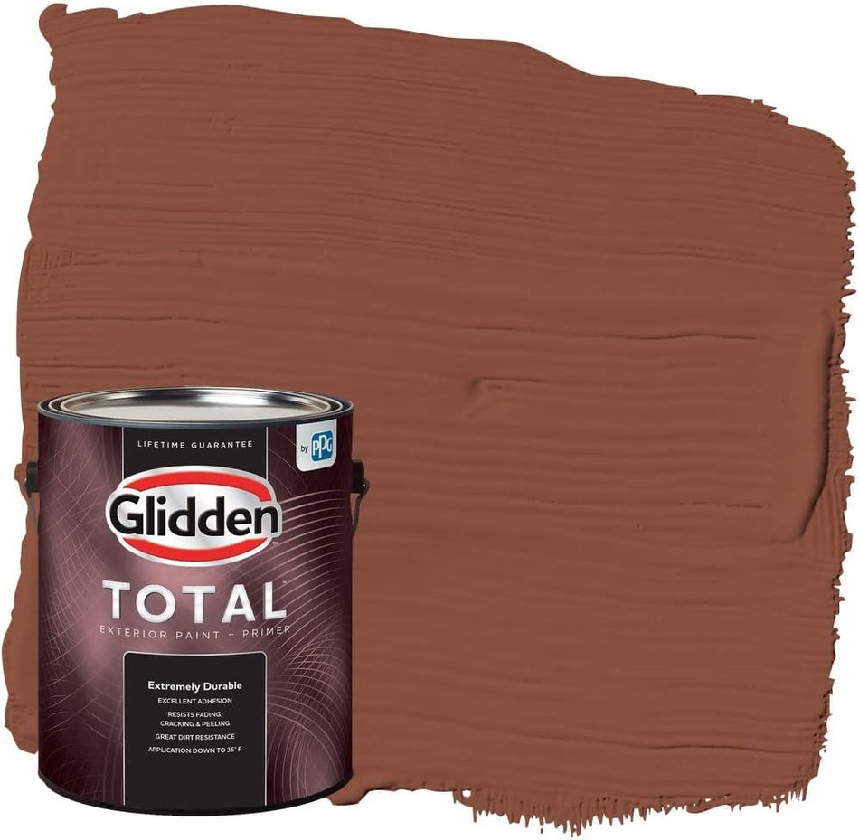 Glidden Total Exterior Paint & Primer Semi-Gloss, Warm Wassail