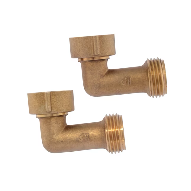 Eastman 2-Pack 3/4-in Fht Inlet x 3/4-in MHT Outlet Brass Washing Machine Connector