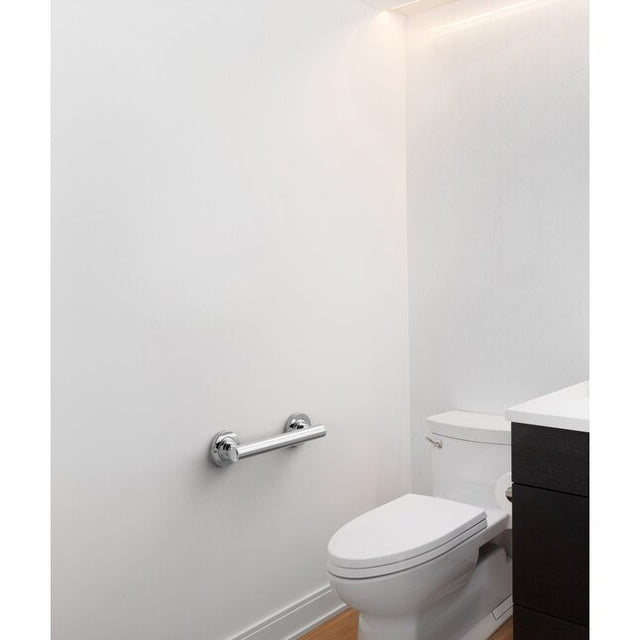 allen + roth Townley 9-in Polished Chrome Wall Mount ADA Compliant Grab Bar (500-lb Weight Capacity)