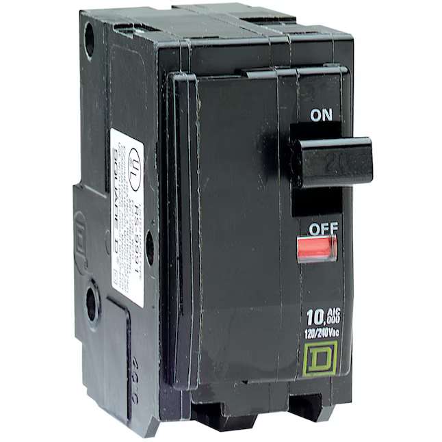 Square D QO 20-amp 2-Pole Standard Trip Circuit Breaker