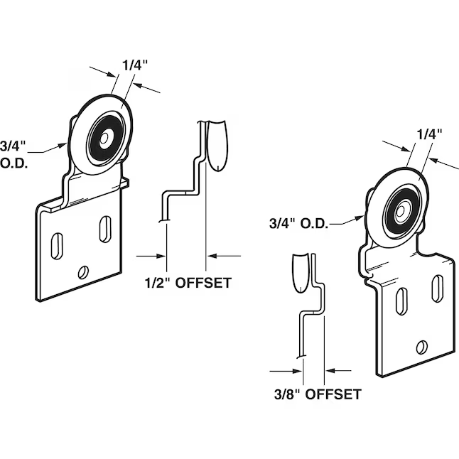 Prime-Line 0.75-in Door-Mount Sliding Closet Door Roller